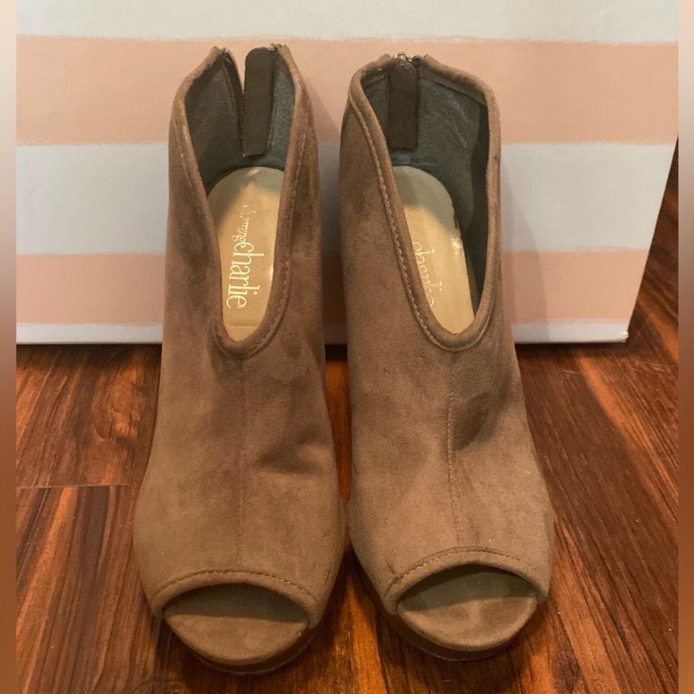 Charming Charlie open toe booties
